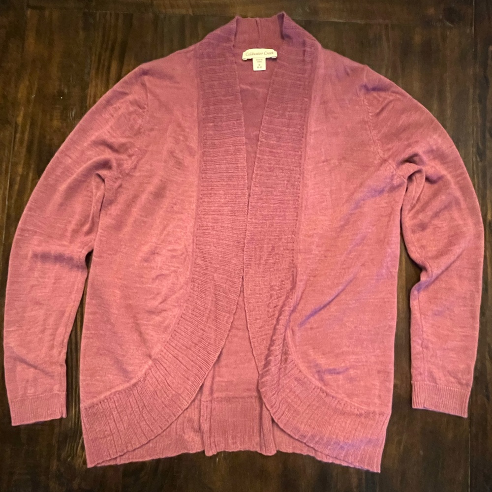 Coldwater Creek Purple Knit Cardigan